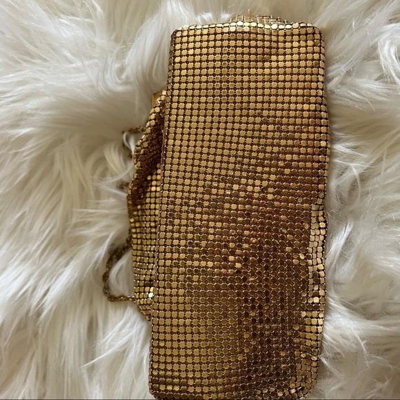 VINTAGE Whiting Davis Gold‎ Mesh Bag Purse - Picture 4 of 11